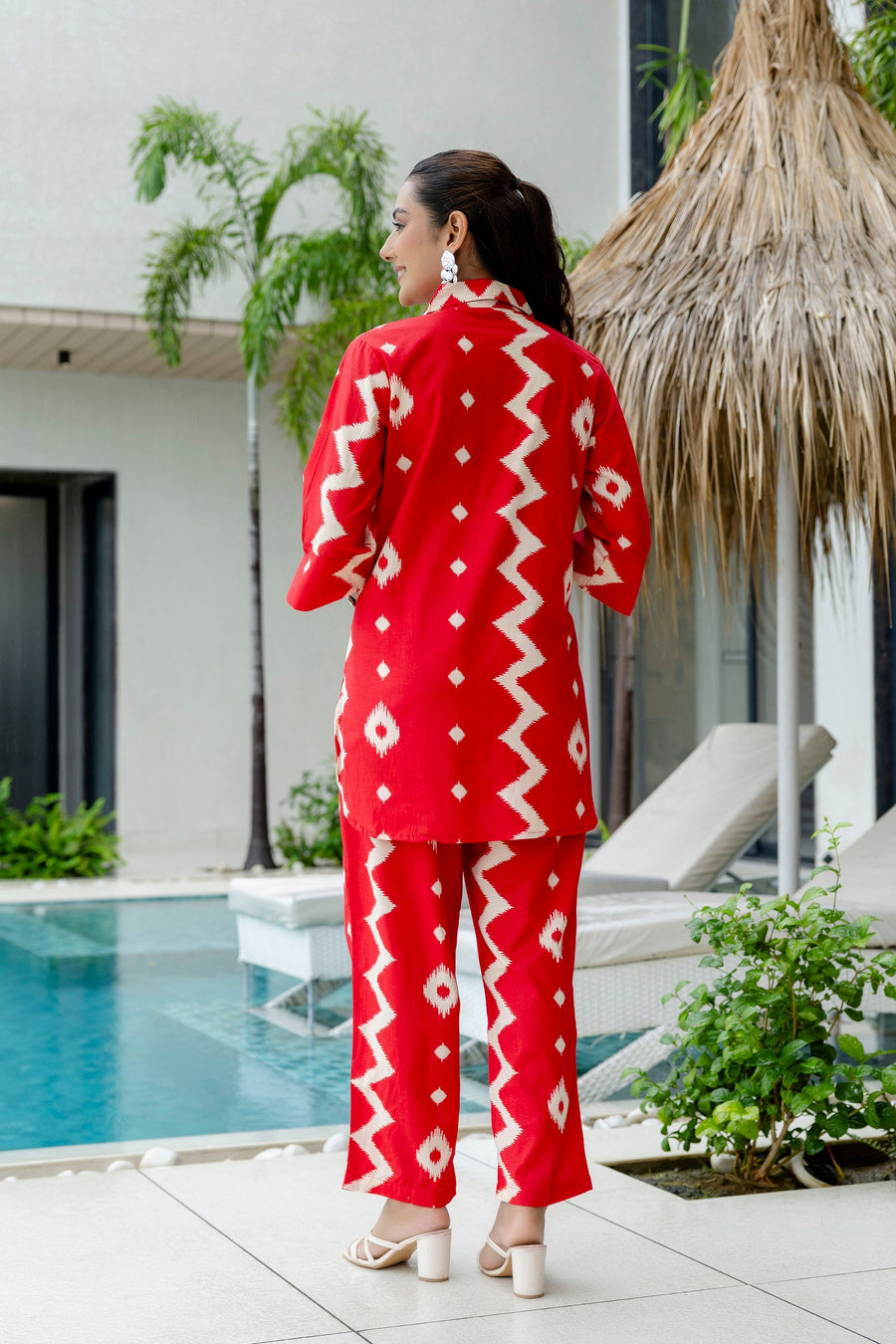 Ember Red Cotton Co-ord Set — image 3