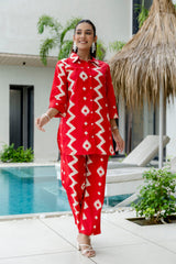 Ember Red Cotton Co-ord Set - Me&My