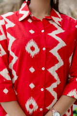 Ember Red Cotton Co-ord Set Me & My
