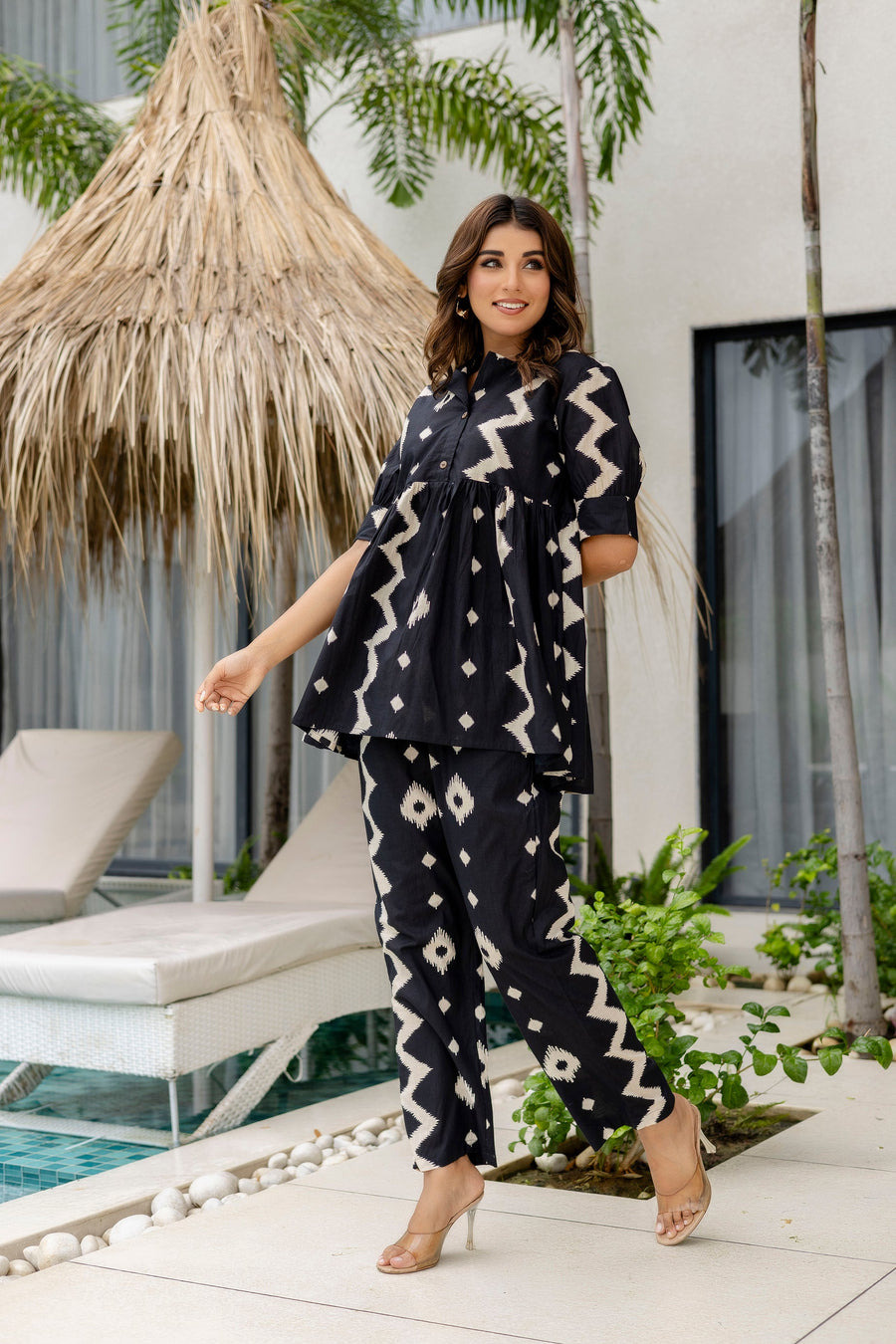 Midnight Muse Black Cotton Co-ord Set — image 7