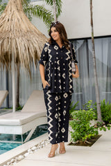 Midnight Muse Black Cotton Co-ord Set - Me&My