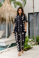Midnight Muse Black Cotton Co-ord Set Me & My