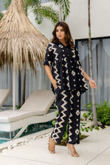 Midnight Muse Black Cotton Co-ord Set - Me&My