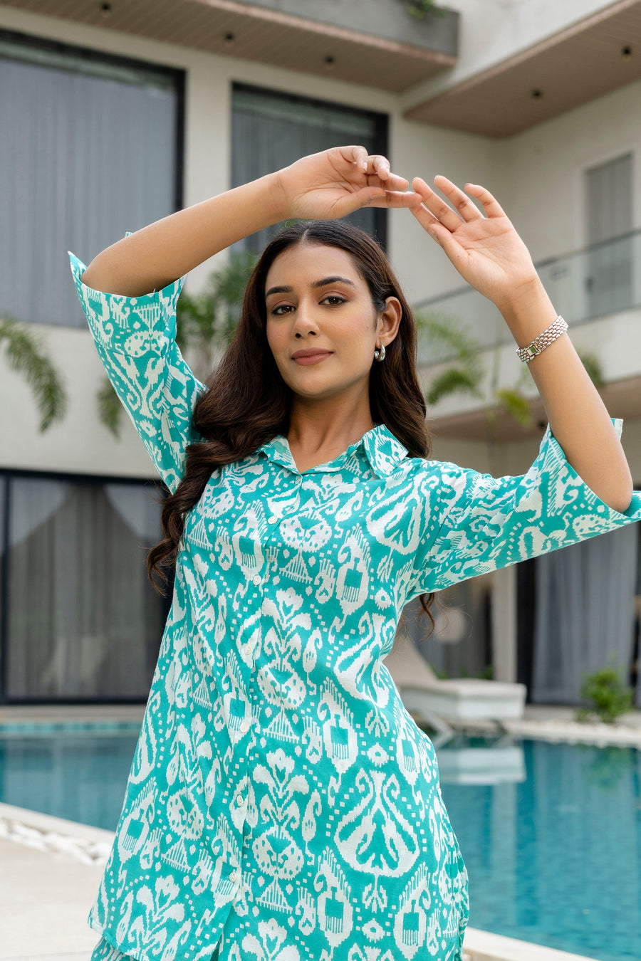 Blue Haze Cotton Printed Co-ord Set — image 8