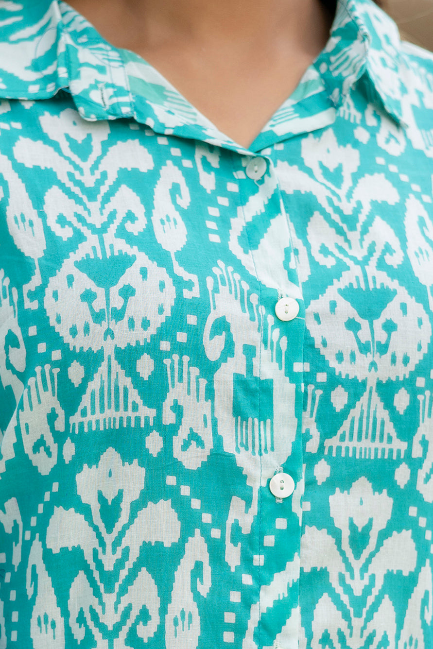 Blue Haze Cotton Printed Co-ord Set Me & My