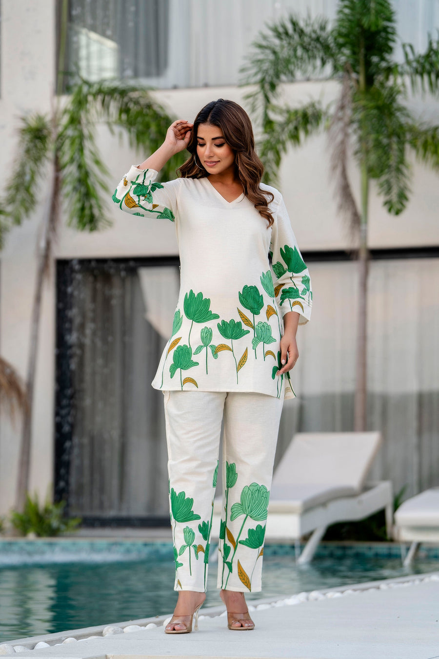 Lotus Whisper Ivory Cotton Flex Co-ord Set — image 8