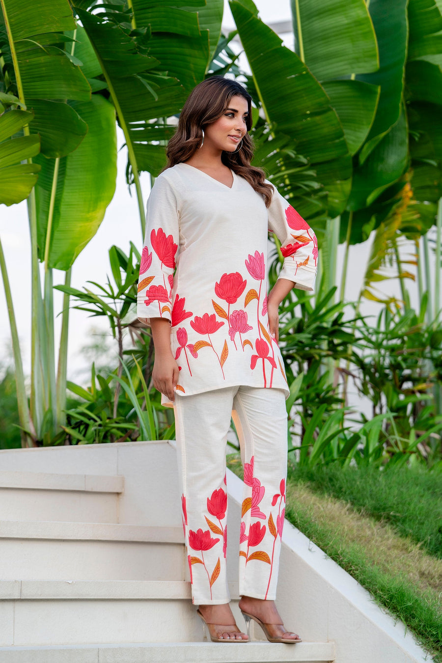 Radiant Bloom Ivory Cotton Flex Co-ord Set — image 6