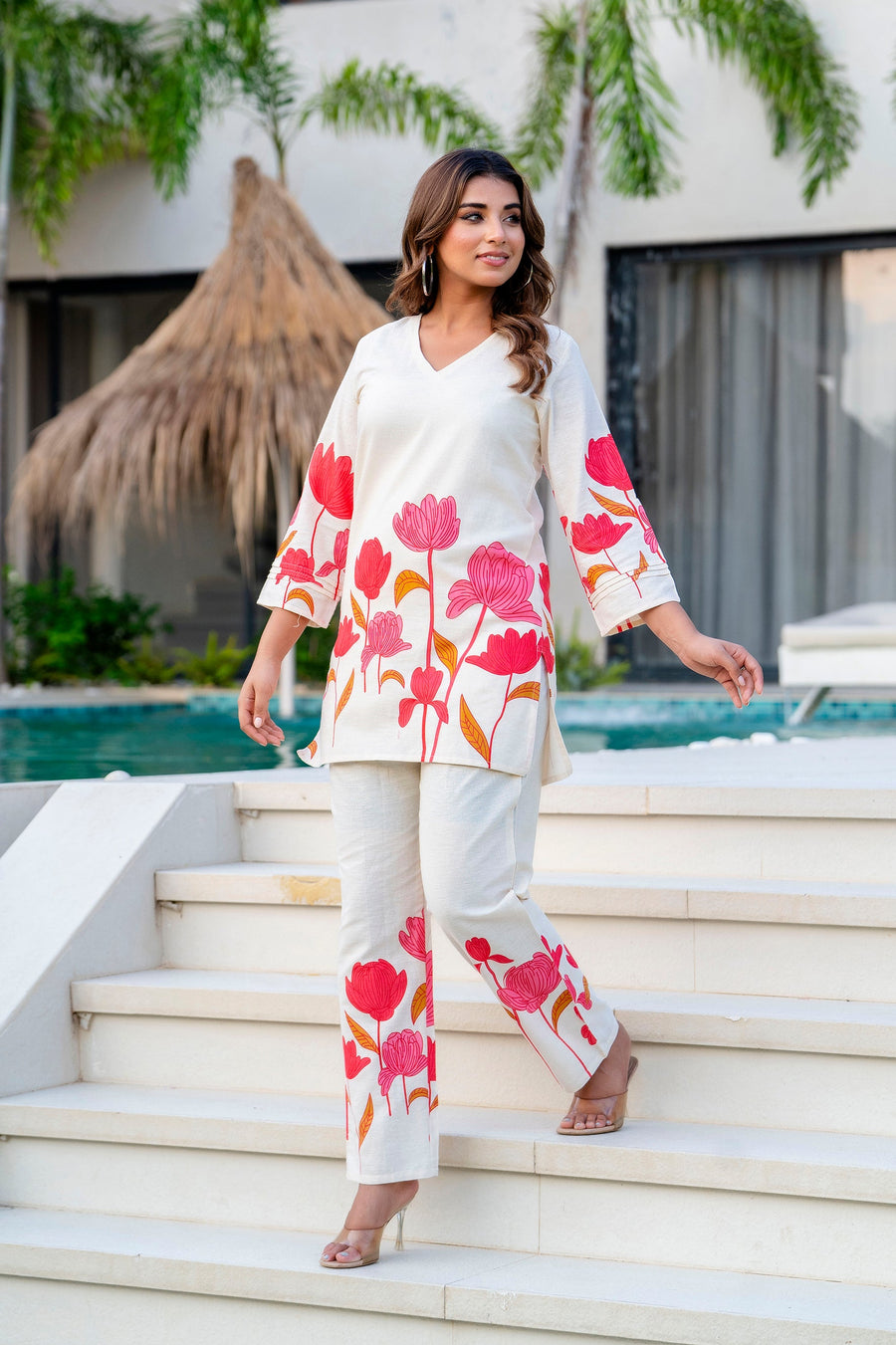 Radiant Bloom Ivory Cotton Flex Co-ord Set — image 8