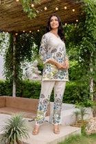 Moonlit Mist Off-White Cotton Flex Co-ord Set