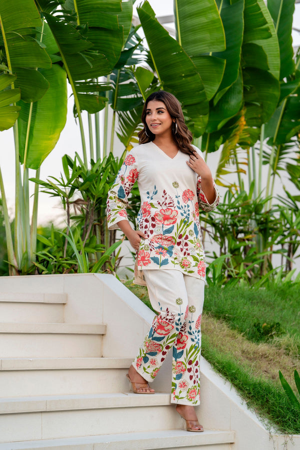 Vanilla Essence Cotton Flex Co-ord Set