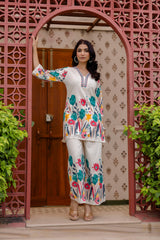 IvoryFlex Off-White Cotton Flex Co-ord Set - Me&My