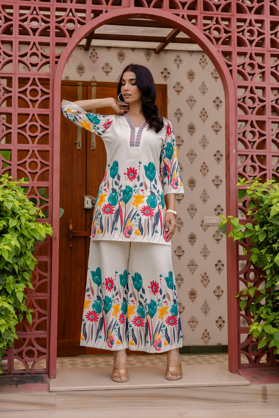 IvoryFlex Off-White Cotton Flex Co-ord Set — image 5