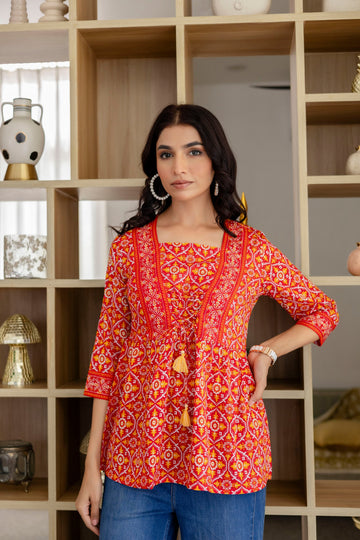 Fiesta Rouge Cotton Top