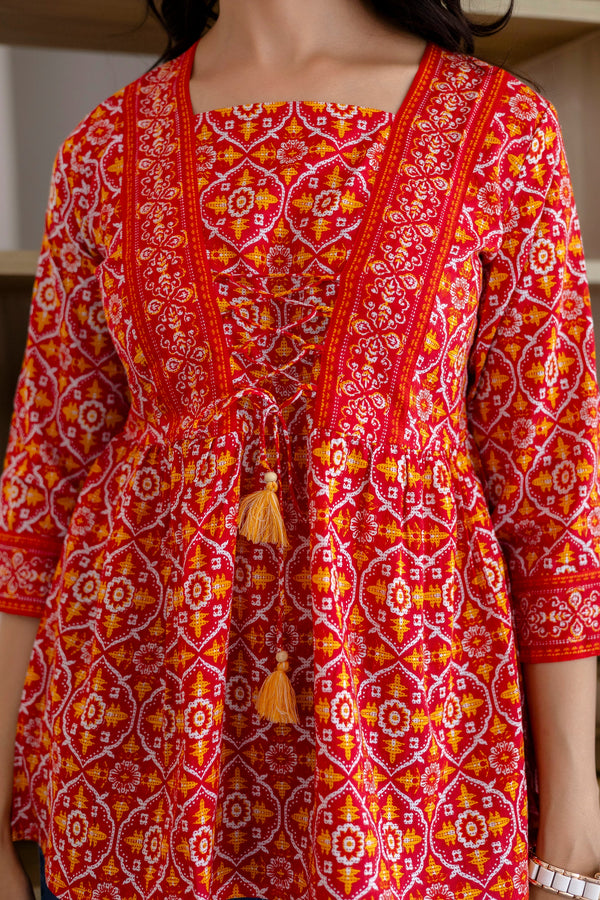 Fiesta Rouge Cotton Top