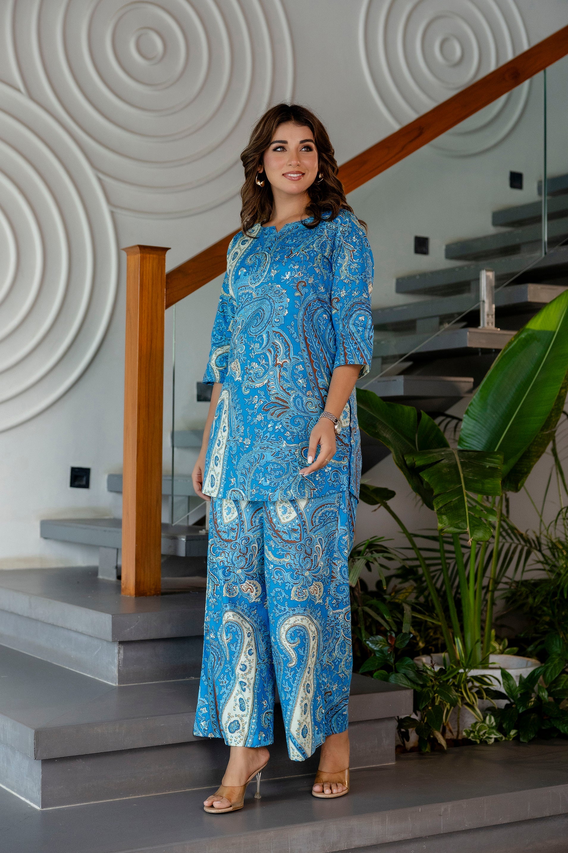 Slate Blue Cotton Co-ord Set Me & My 