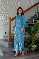 Slate Blue Cotton Co-ord Set - Me&My