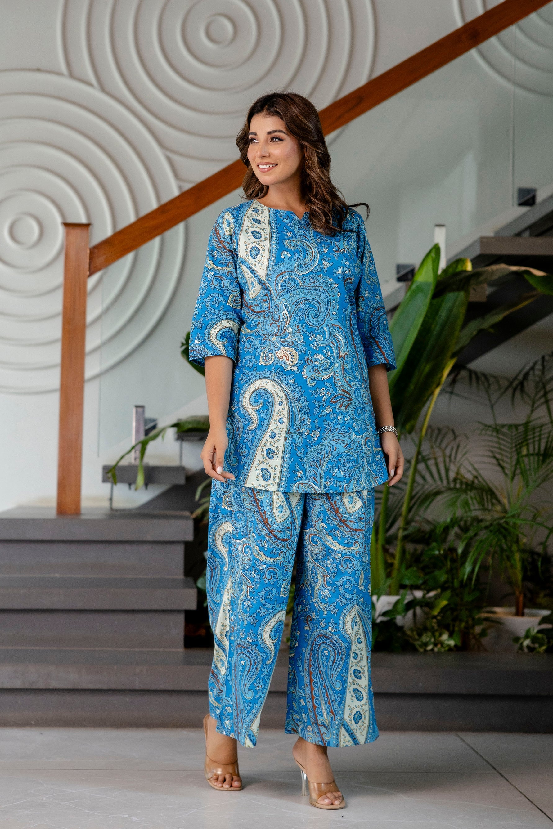 Slate Blue Cotton Co-ord Set Me & My 
