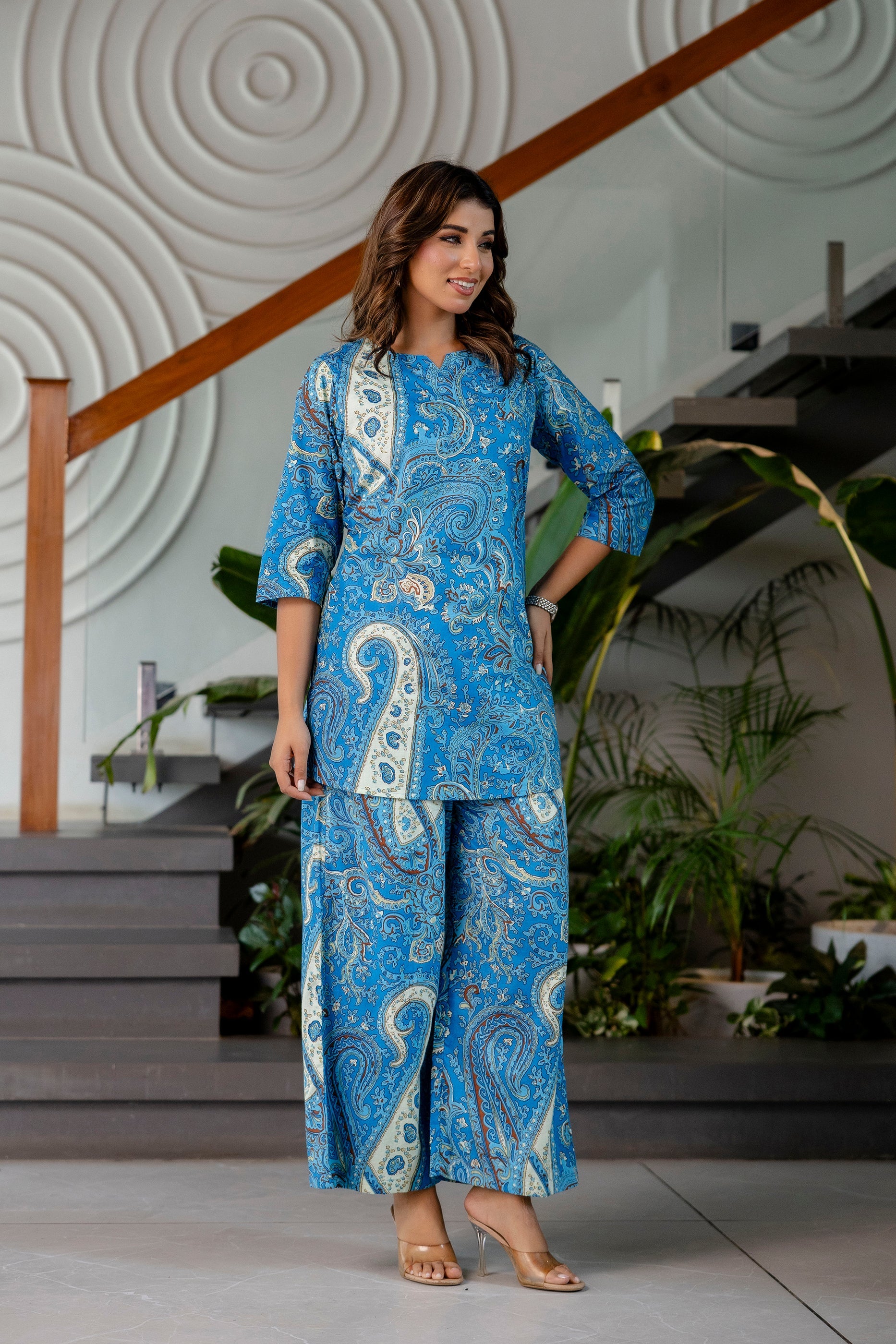 Slate Blue Cotton Co-ord Set Me & My 