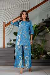 Slate Blue Cotton Co-ord Set - Me&My