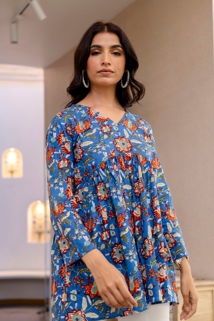 Blue Petal Grove Cotton Top — image 6