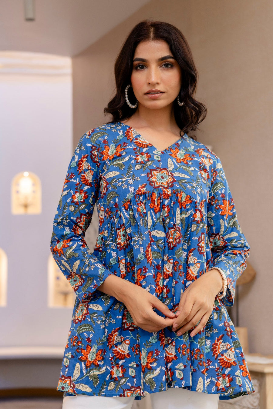 Blue Petal Grove Cotton Top — image 9