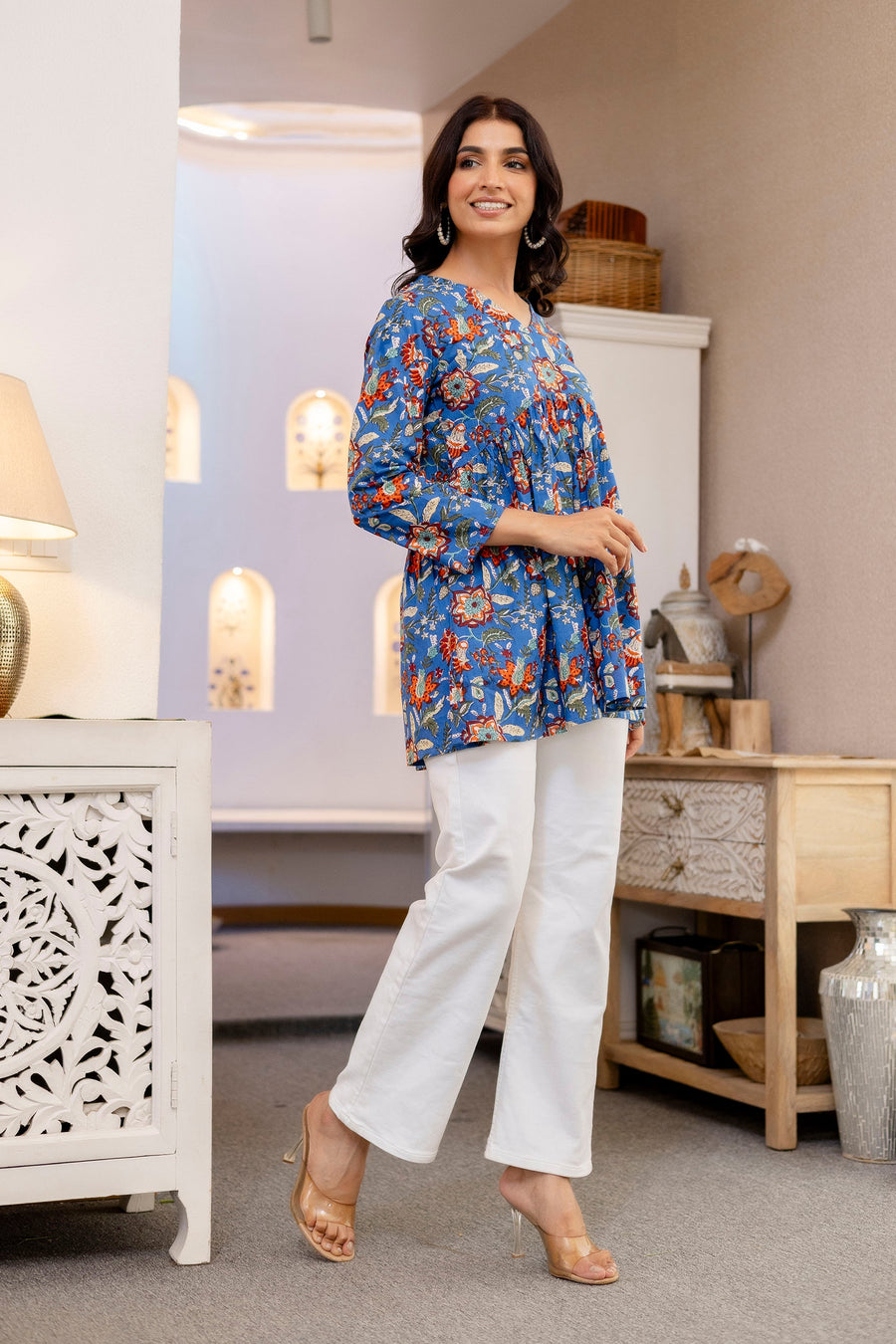 Blue Petal Grove Cotton Top — image 8