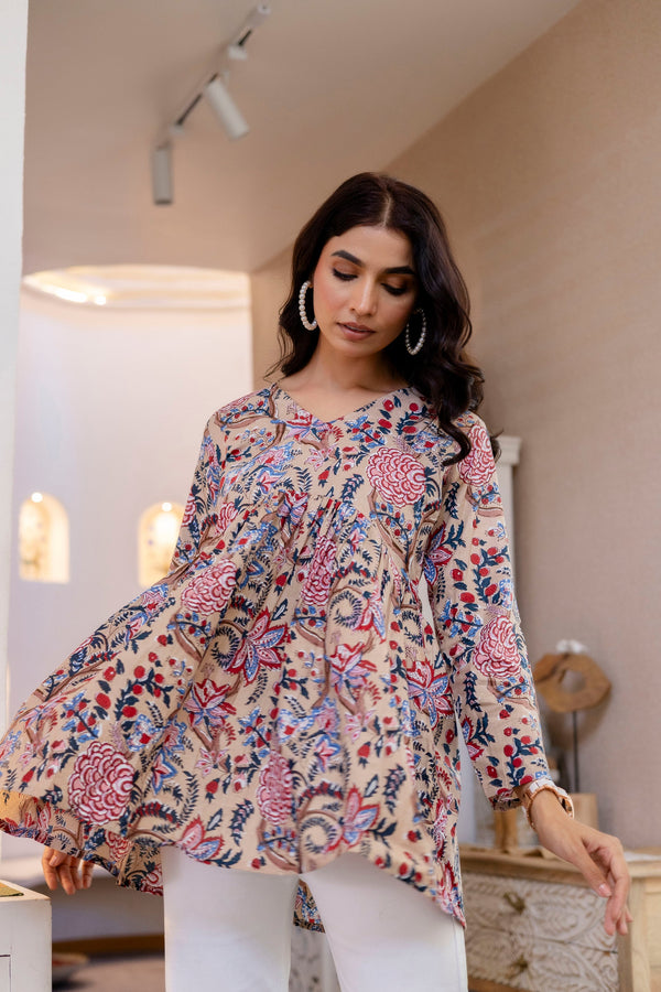 Floral Rhapsody Cotton Top