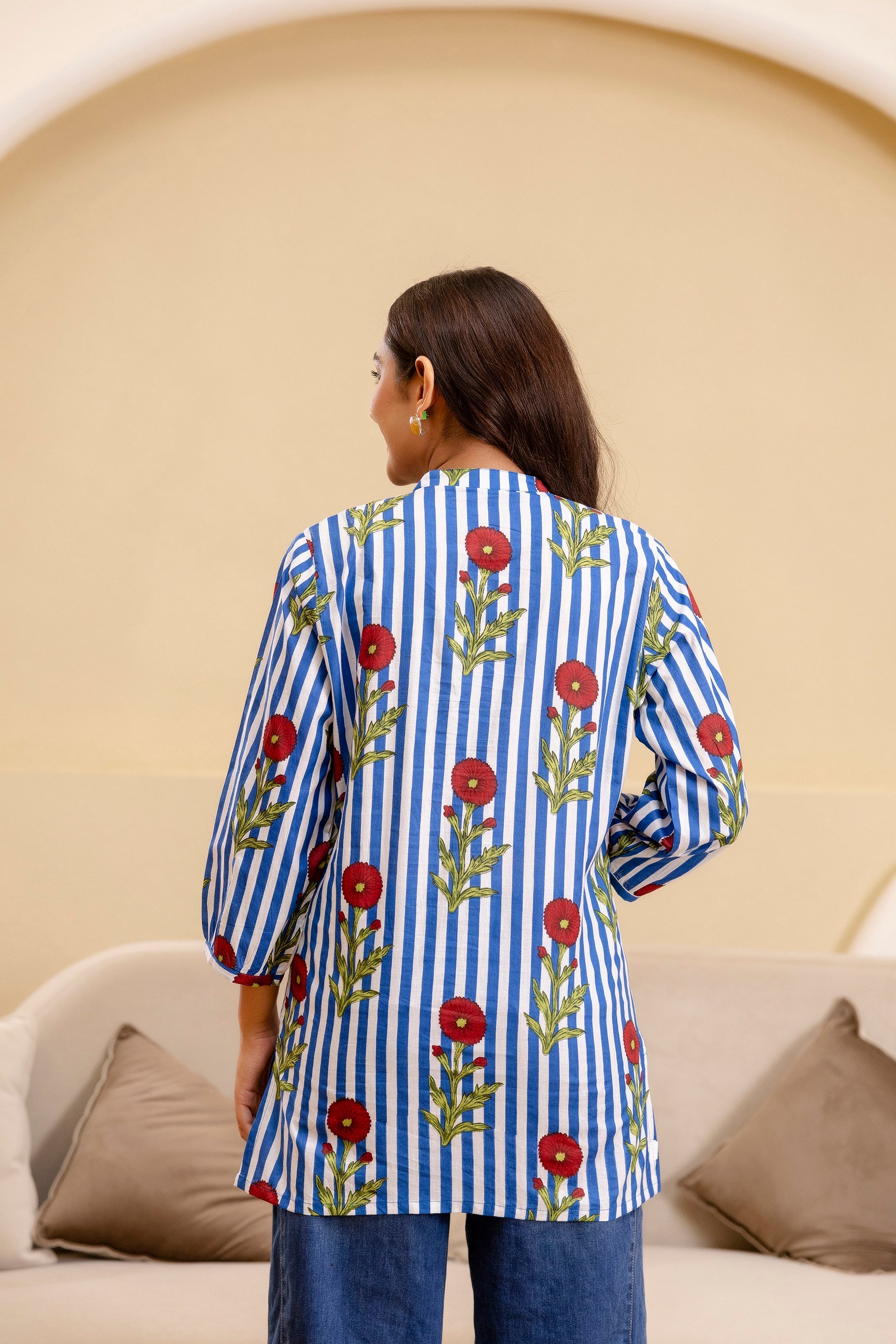 Bloomline Striped Cotton Top Me & My 