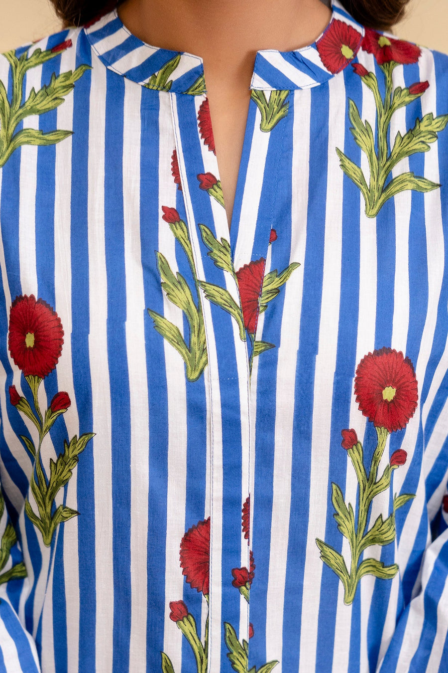 Bloomline Striped Cotton Top — image 3