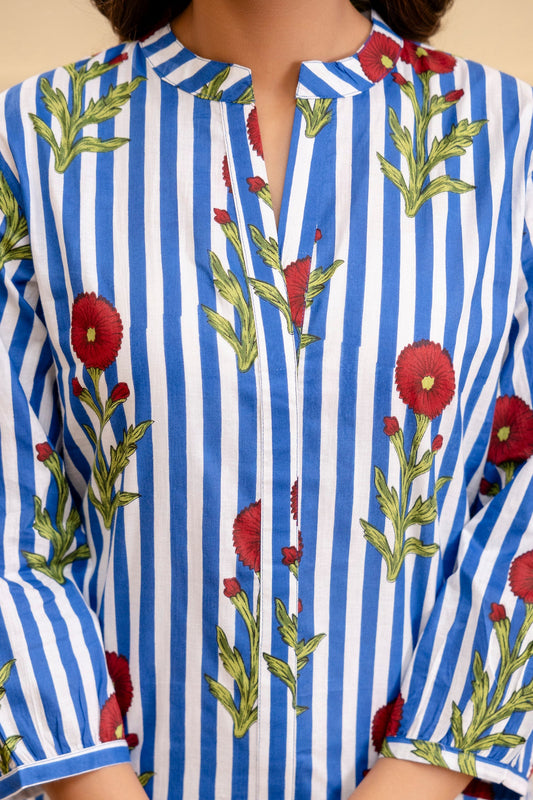 Bloomline Striped Cotton Top - Me&My