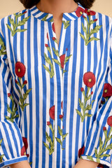 Bloomline Striped Cotton Top Me & My 