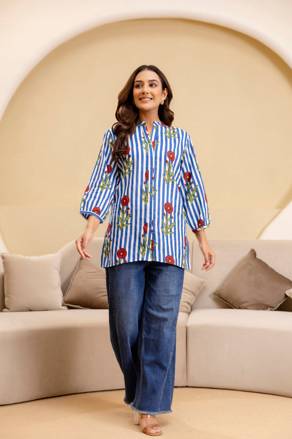 Bloomline Striped Cotton Top
