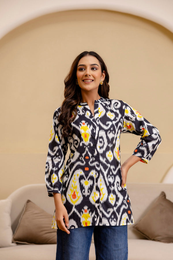 Mystic Swirl Ikat Top