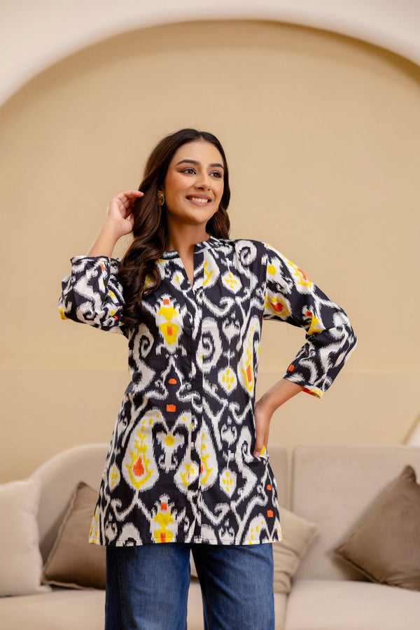 Mystic Swirl Ikat Top