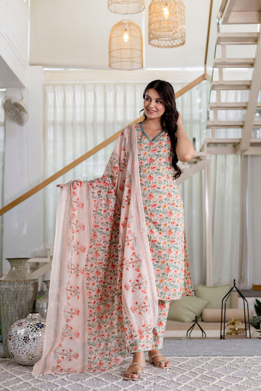Pearldawn Cotton Dupatta Set — image 4