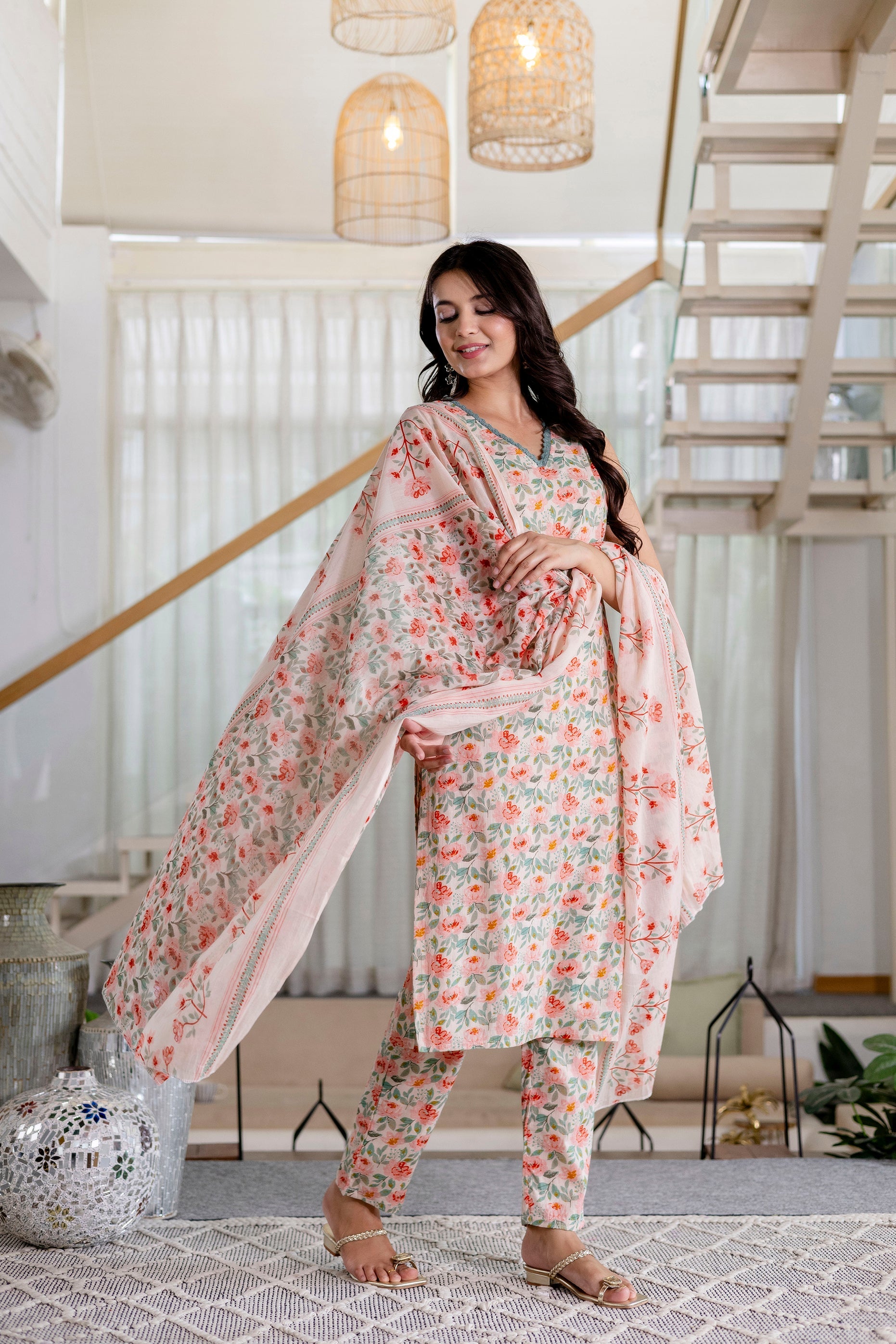 Pearldawn Cotton Dupatta Set from Me&My