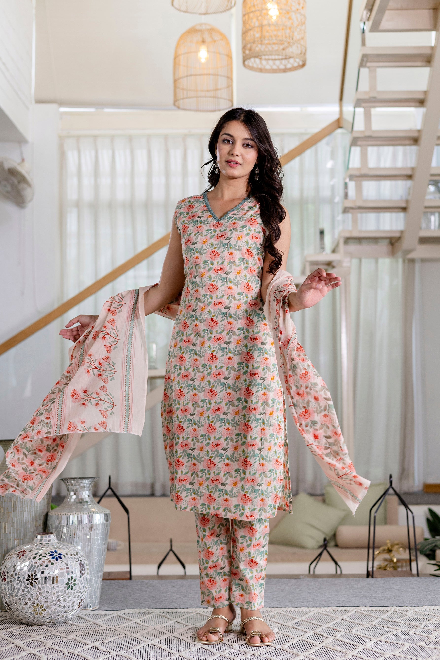 Pearldawn Cotton Dupatta Set from Me&My