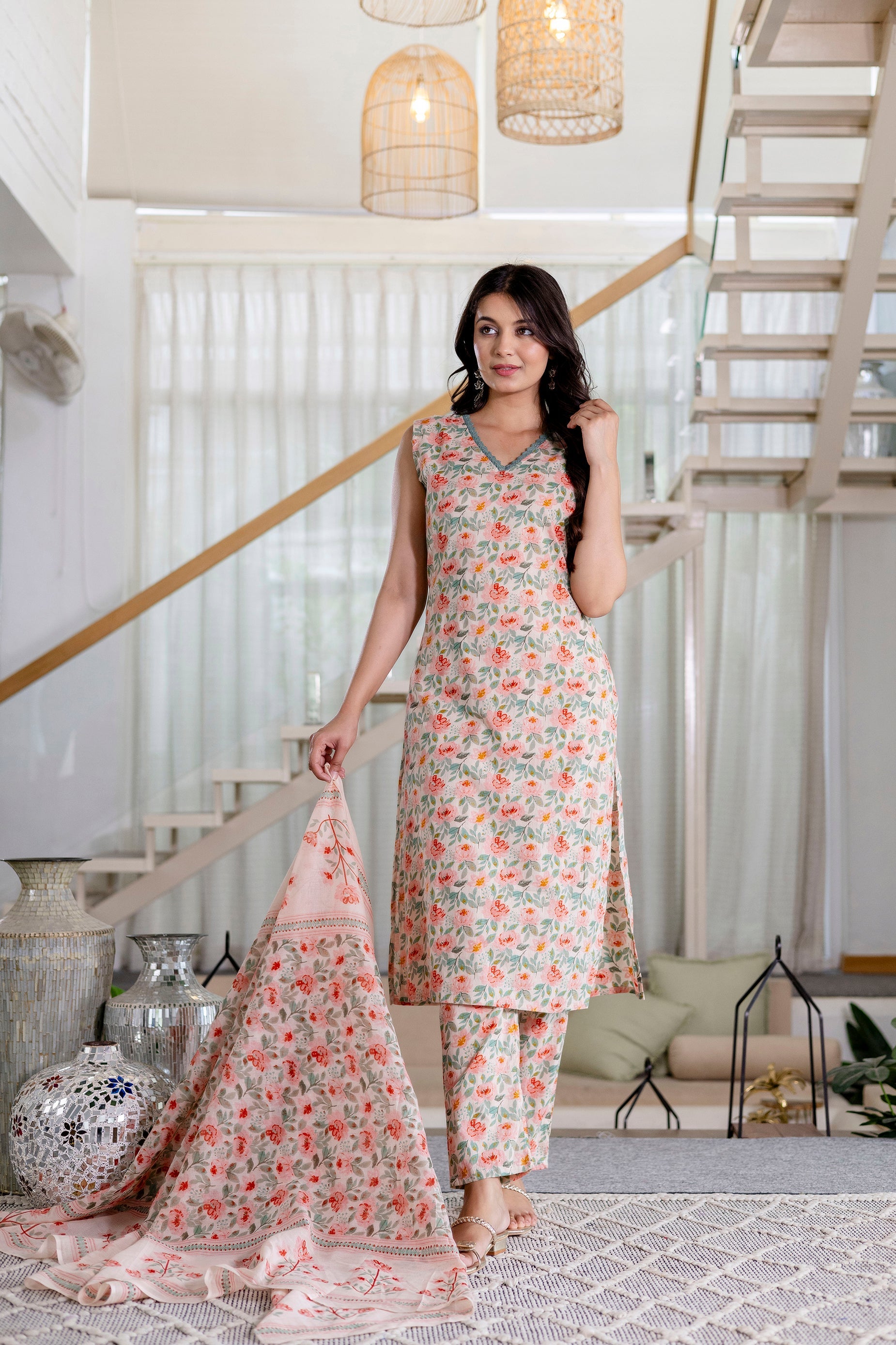 Pearldawn Cotton Dupatta Set from Me&My