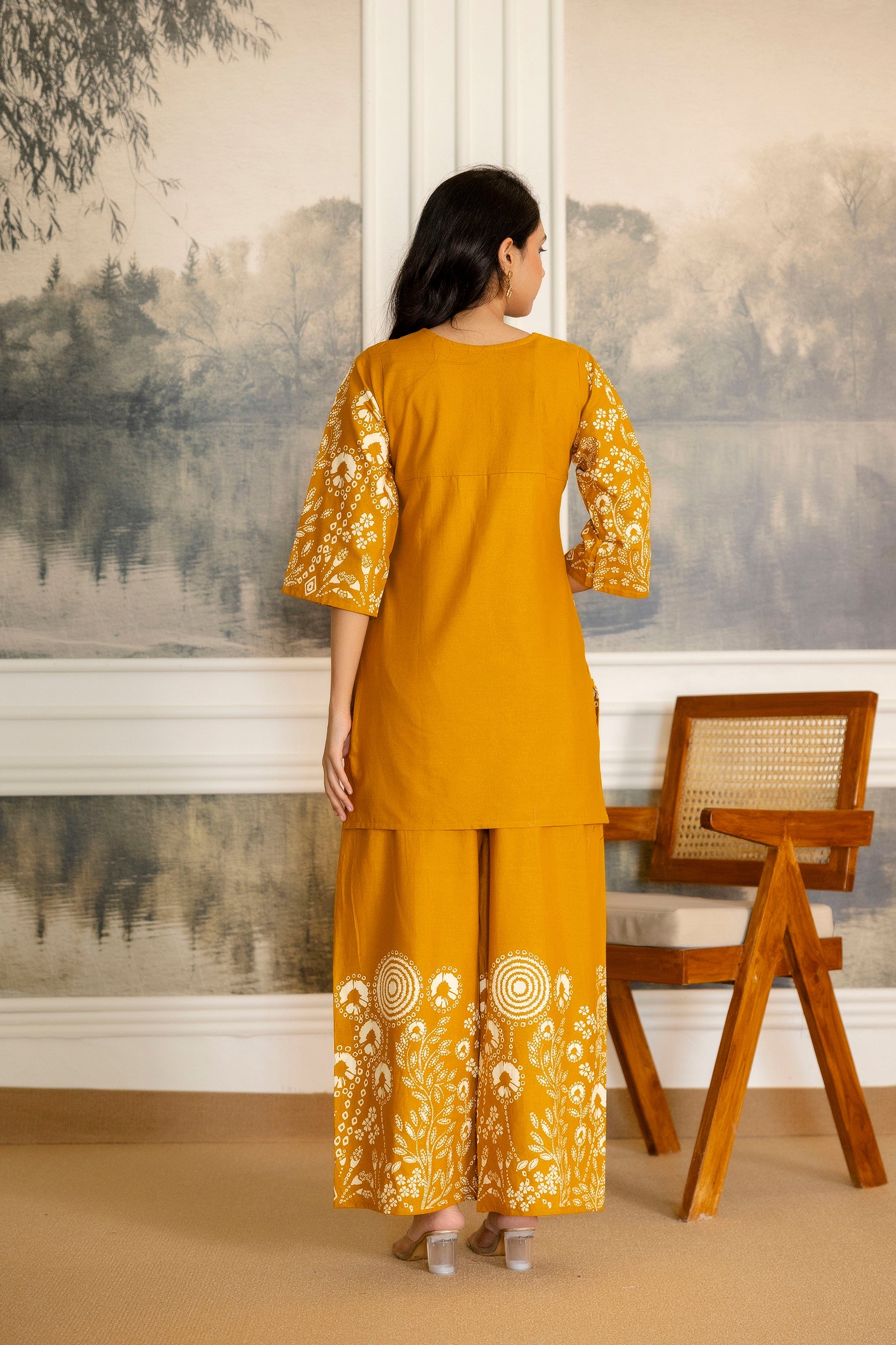 Sunspice Mustard Botanical Cotton Flex Co-ord Set from Me&My