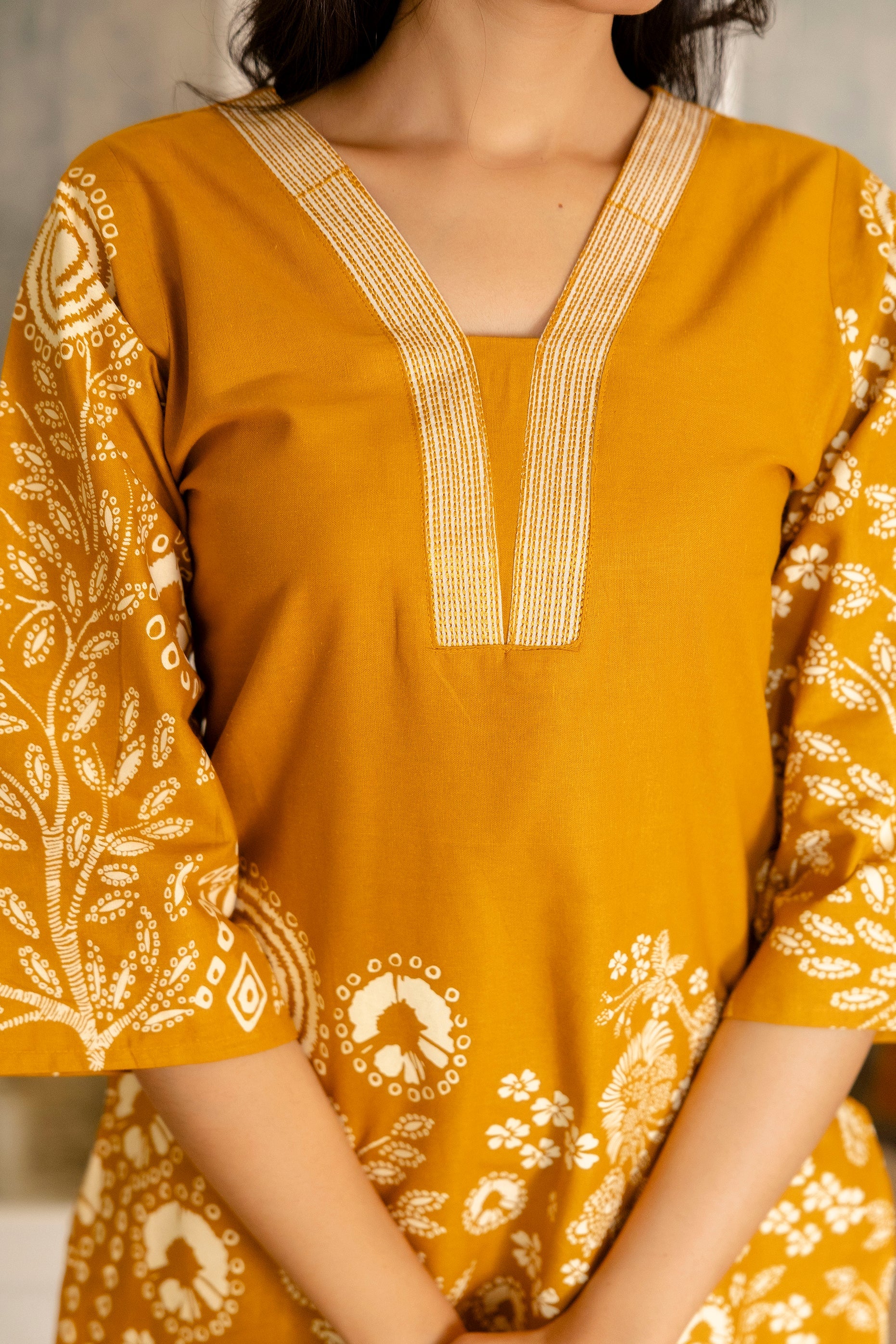 Sunspice Mustard Botanical Cotton Flex Co-ord Set from Me&My