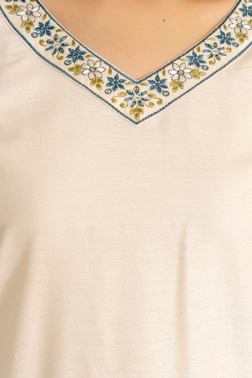 Ivoryfern Off-White & Green Botanical Cotton Flex Co-ord Set — image 10