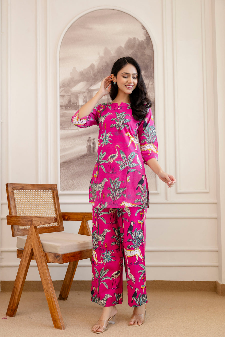 Pink Cotton Botanical Co-ord Set — image 5