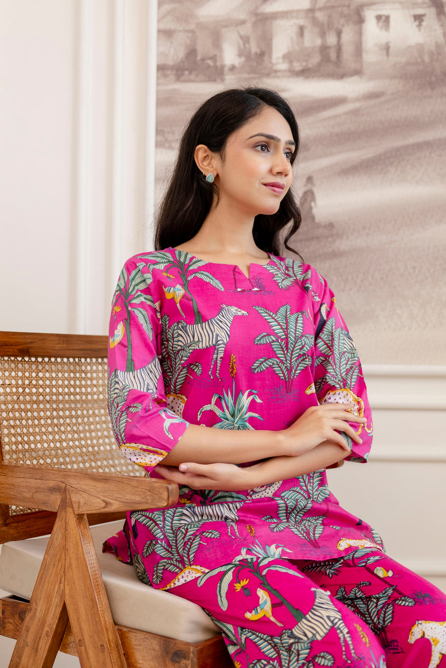 Pink Cotton Botanical Co-ord Set — image 7