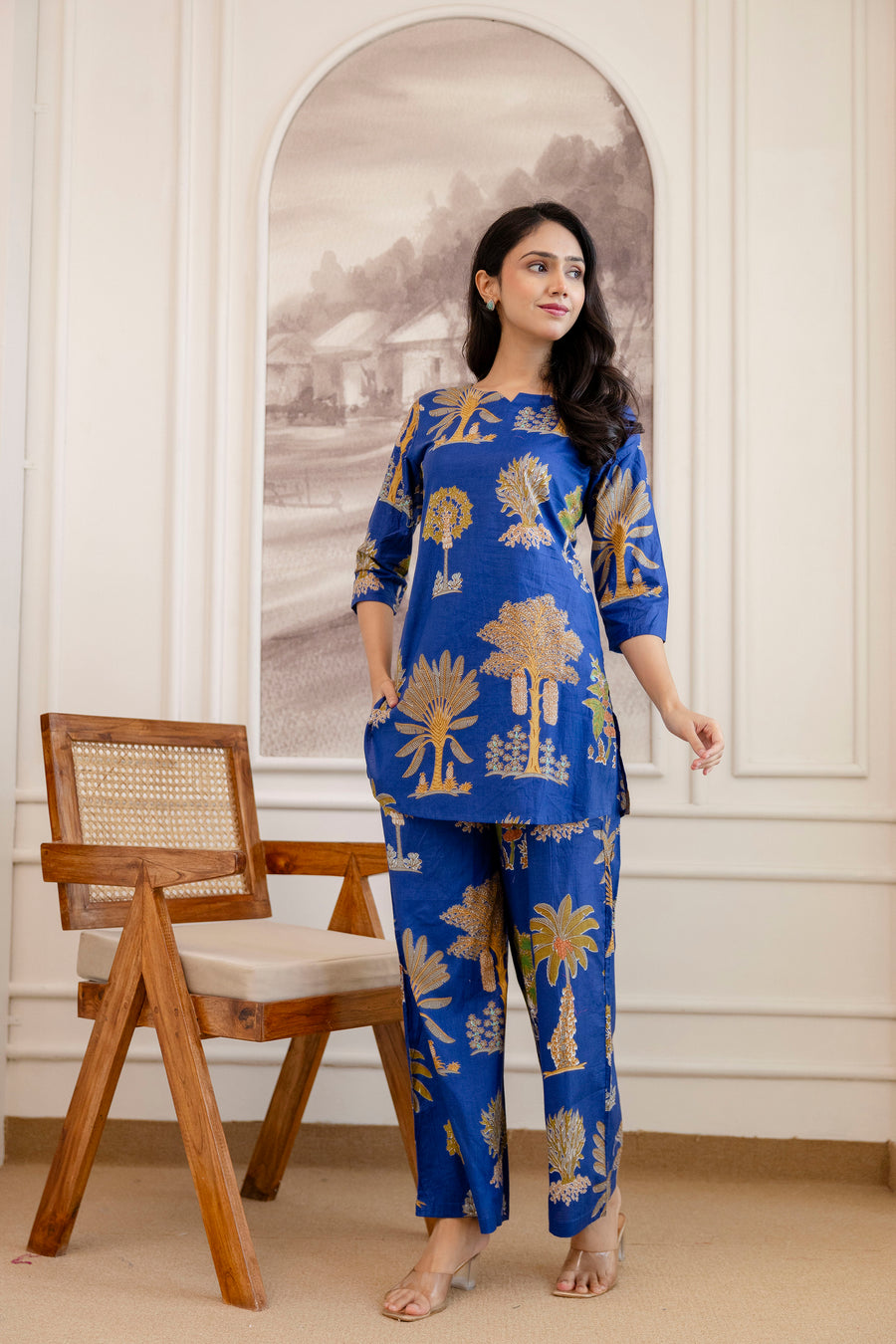 Blue Cotton Botanical Co-ord Set — image 5