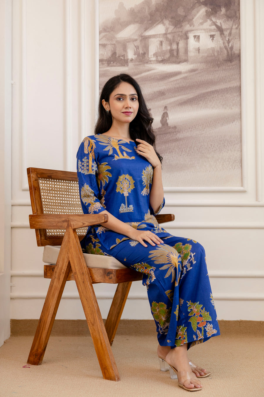 Blue Cotton Botanical Co-ord Set — image 9