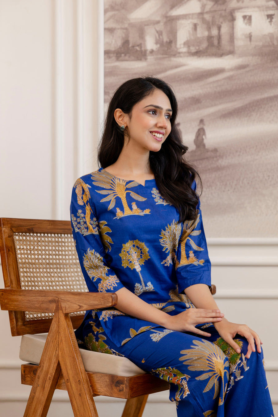 Blue Cotton Botanical Co-ord Set — image 10