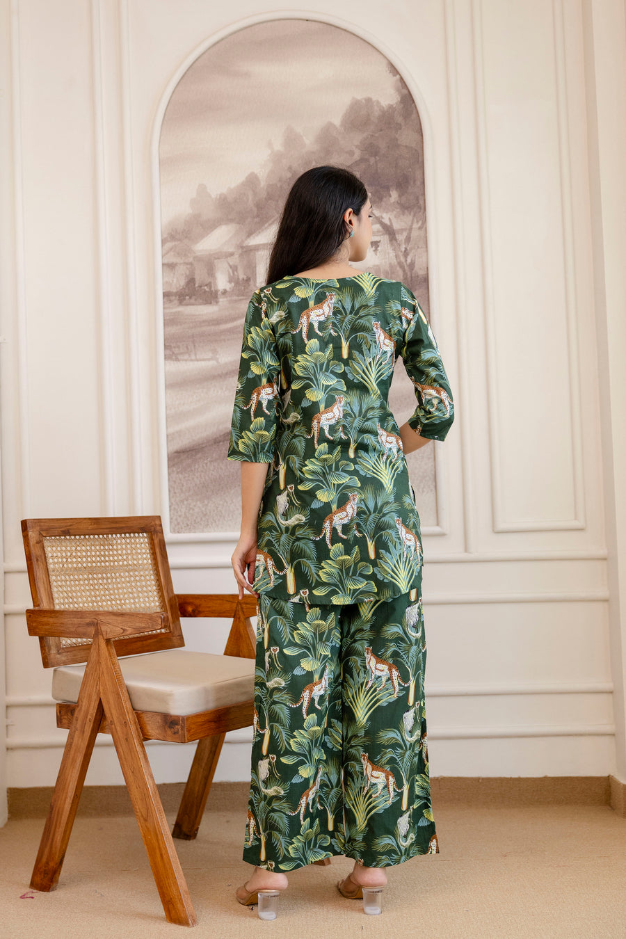 Green Cotton Botanical Co-ord Set — image 5