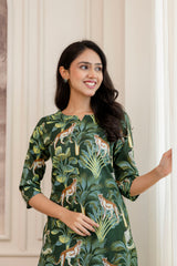 Green Cotton Botanical Co-ord Set - Me&My