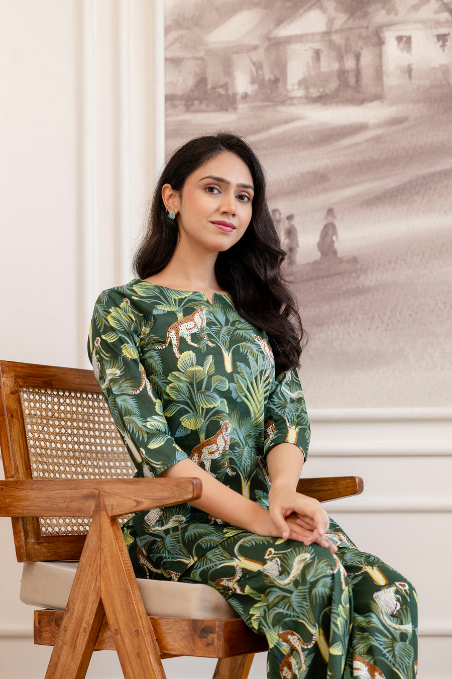 Green Cotton Botanical Co-ord Set — image 11