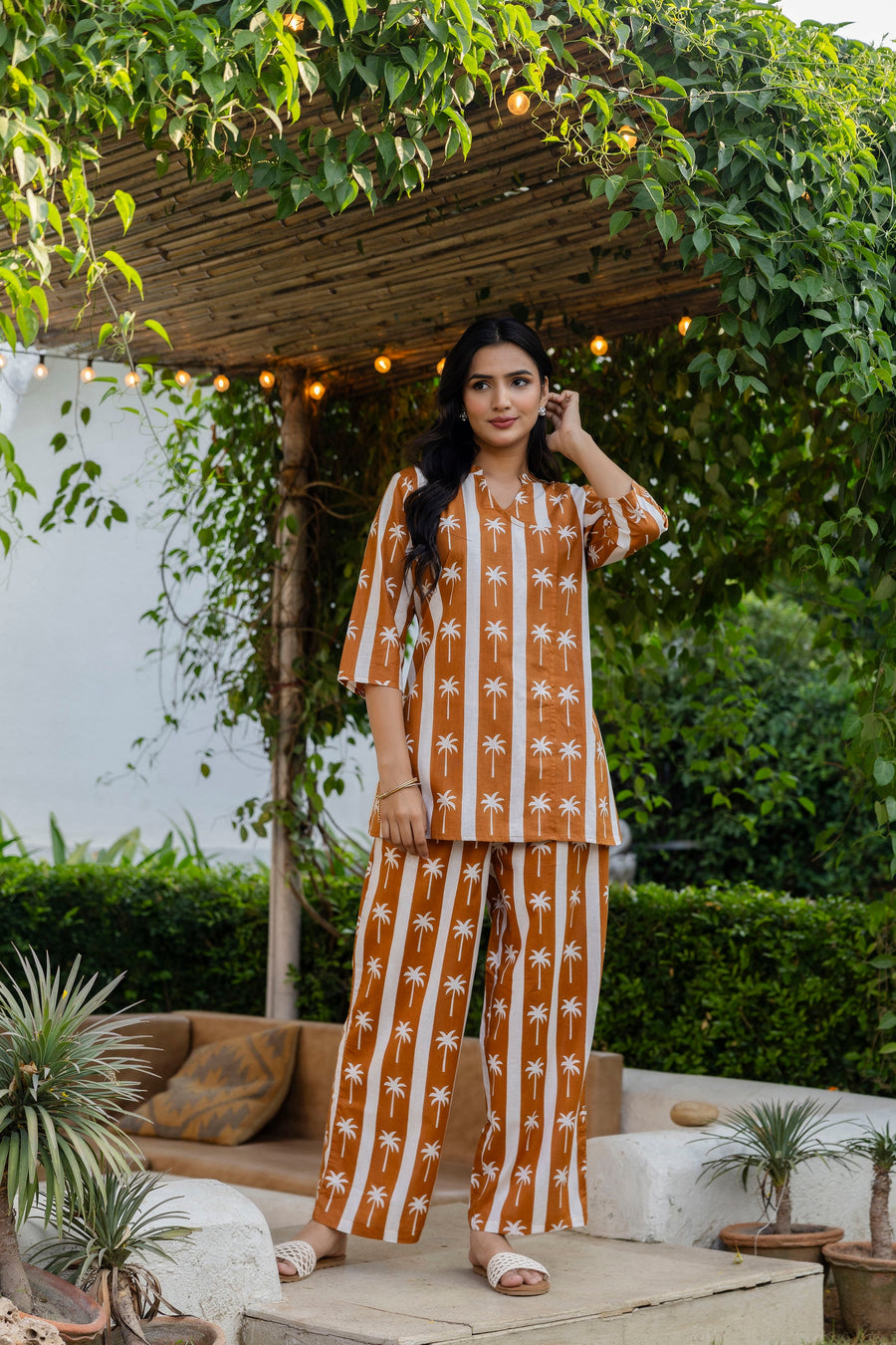 Palm Paradise Angrakha Cotton Co-ord Set — image 6